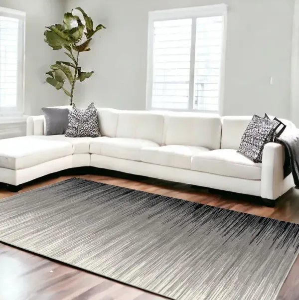 8' x 10' Abstract Dhurrie Area Rug - Black