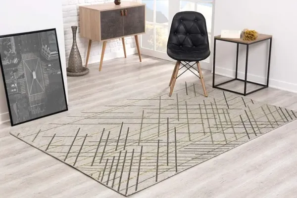 5' x 8' Abstract Linework Area Rug - Sage