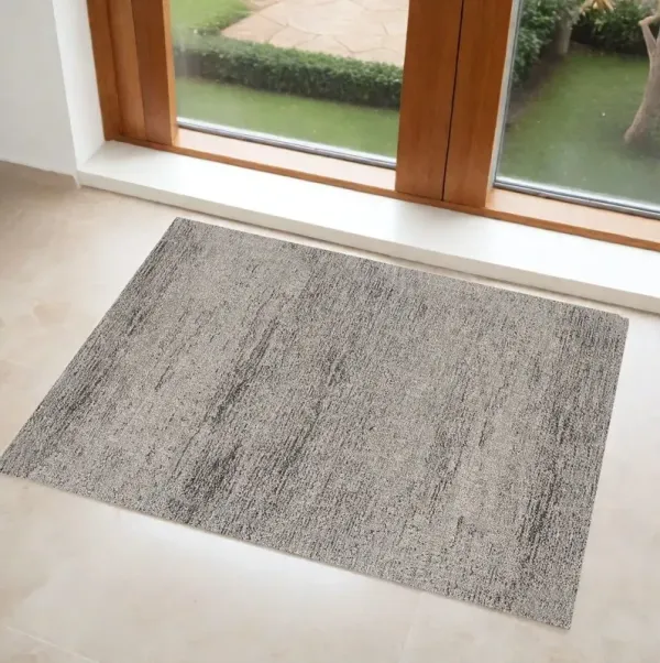 3' x 5' Distressed Area Rug - Blue And Gray