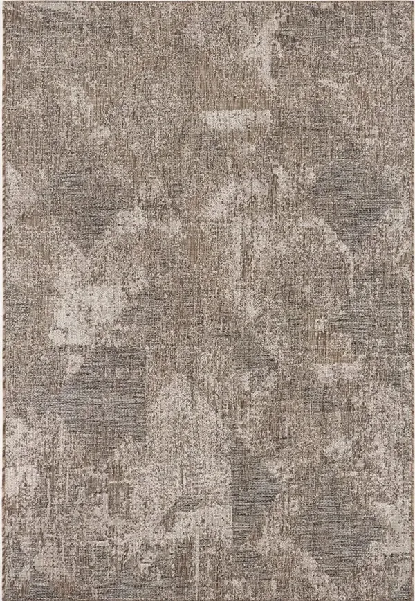 3' x 10' Distressed Diamonds Runner Rug - Ivory