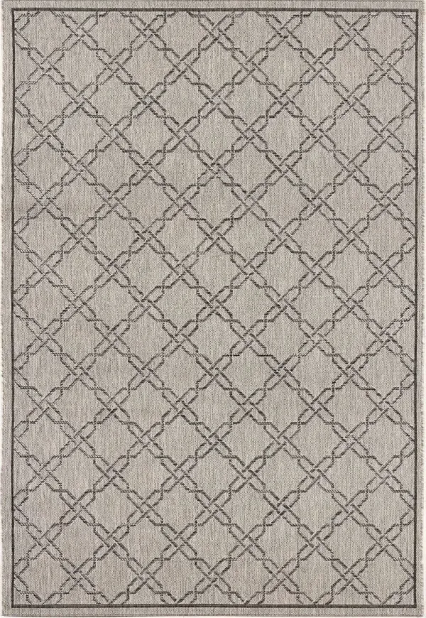 3' x 20' Geometric Lattice Runner Rug - Gray