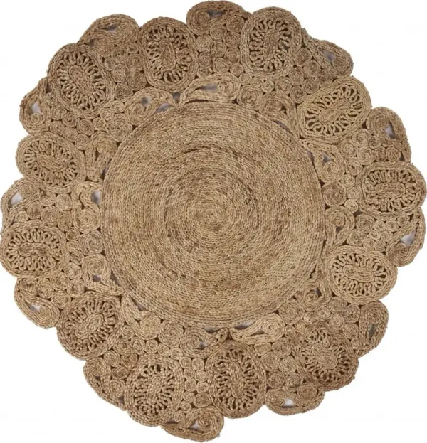 6' x 6' Bloom Boutique Jute Rug - Natural