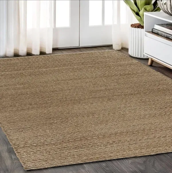 5' x 8' Modern Hand Woven Area Rug - Natural