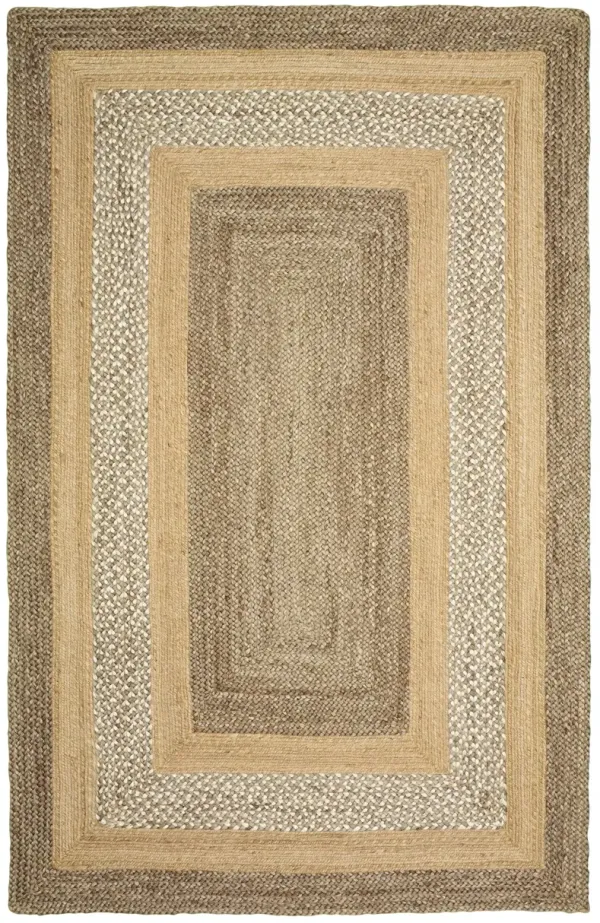 4' x 6' Bordered Area Rug - Tan And Beige