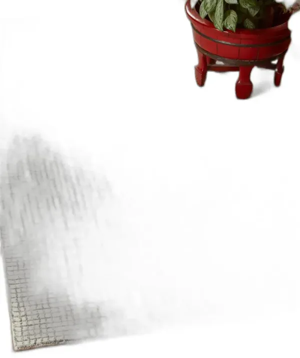 9' x 12' Grid Area Rug - Tan And Ivory