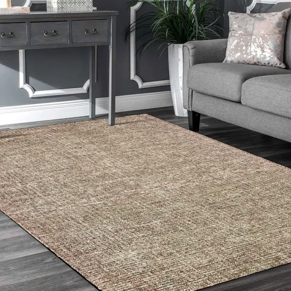 9' x 12' Detailed Weave Area Rug - Brown