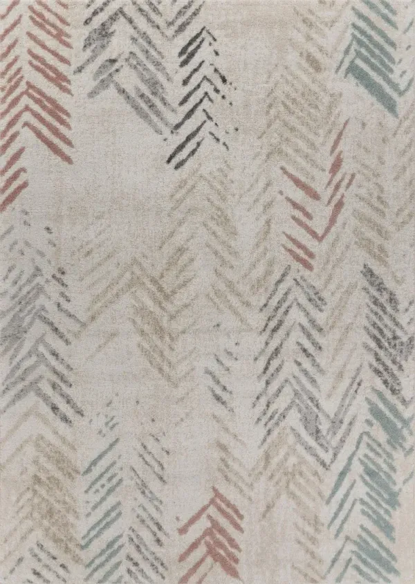 5' x 7' Eclectic Arrows Area Rug - Ivory