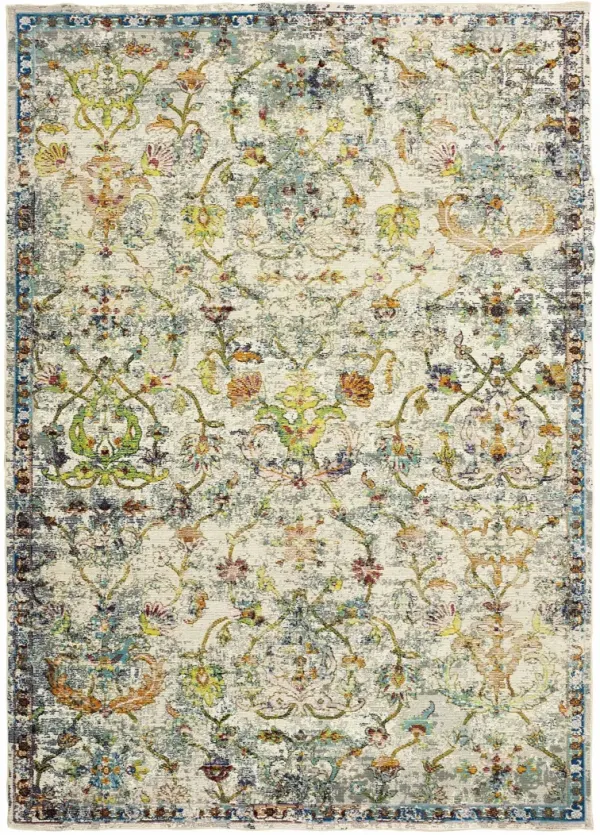 4' x 6' Abstract Garden Area Rug - Beige