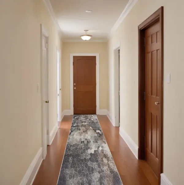 2' x 20' Cobblestone Pattern Runner Rug - Beige