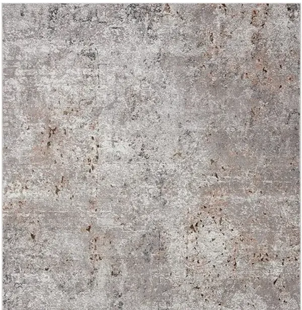 5' x 8' Gray Modern Abstract Area Rug - Light Gray