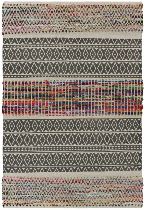 5' x 7' Traditional Chindi Area Rug - Colorful