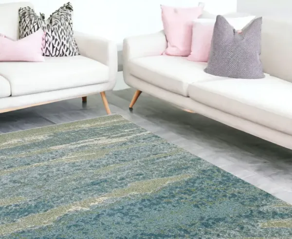 7' x 10' Abstract Area Rug - Blue