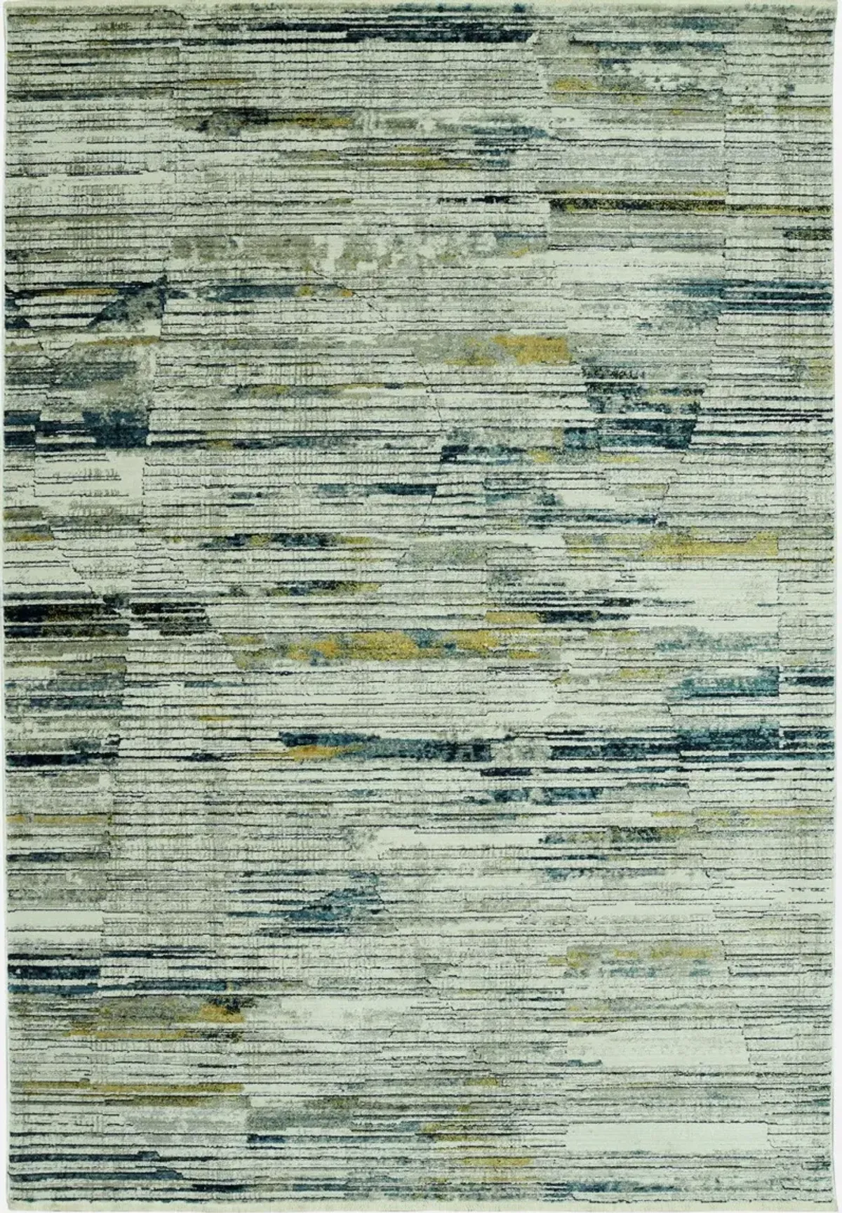 9' x 13' Abstract Area Rug - Ivory And Blue