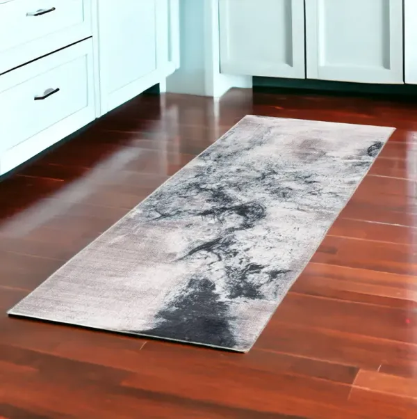 8' Runner Abstract Runner Rug - Sand