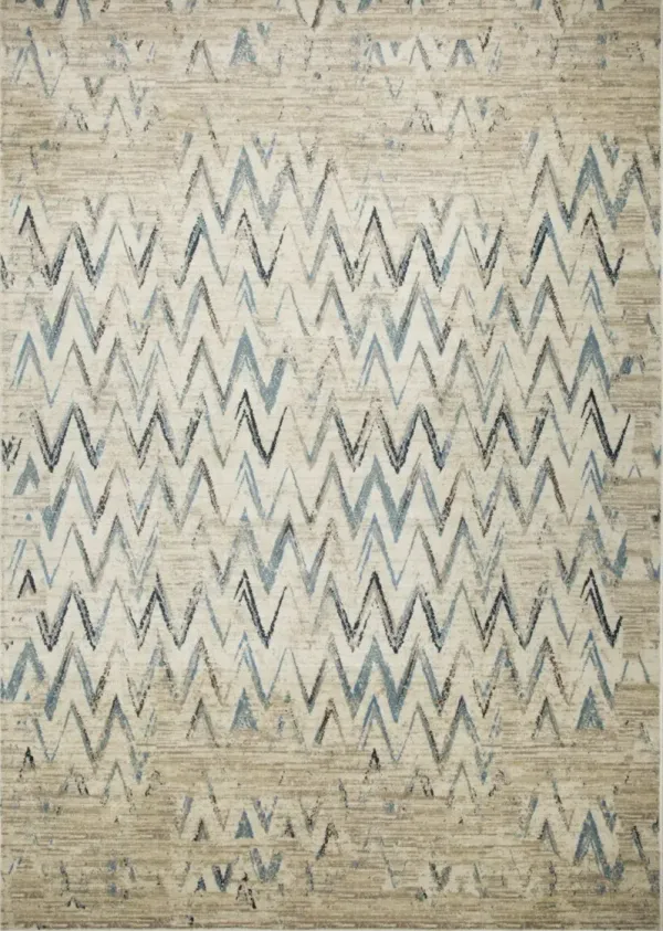 5' x 8' Chevron Area Rug - Ivory