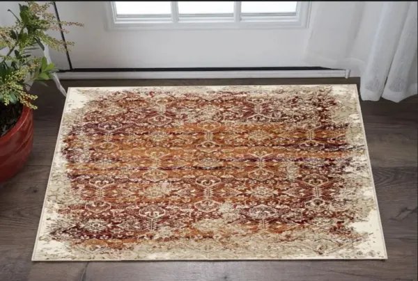 3' x 5' Oriental Area Rug - Rust
