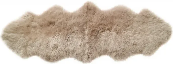 2' x 6' New Zealand Lambs Wool Handmade Area Rug - Platinum