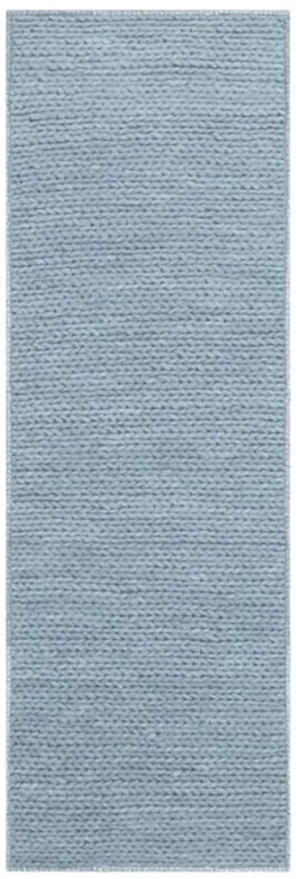 10' Wool Handmade Stain Resistant Runner Rug - Light Blue