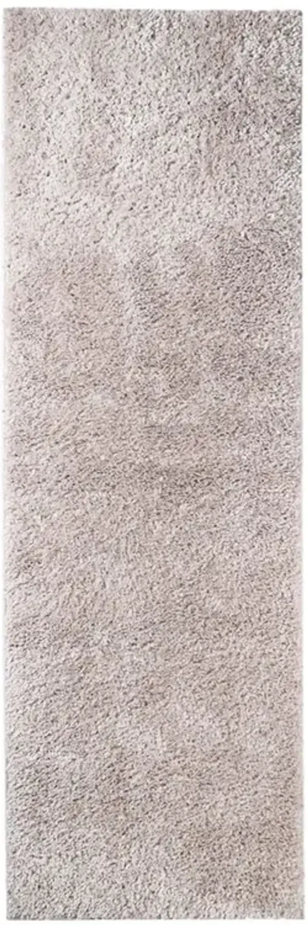 8' Shag Stain Resistant Runner Rug - Beige
