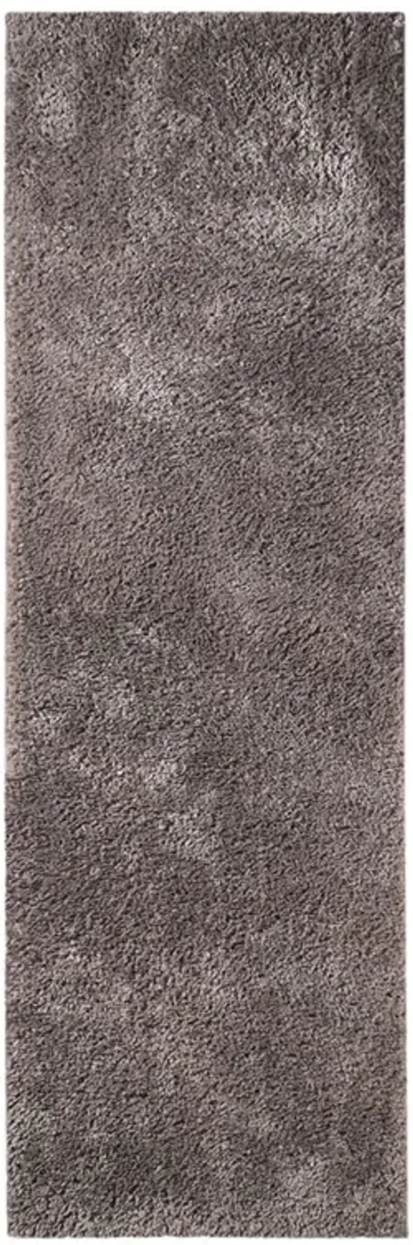 8' Handmade Stain Resistant Runner Rug - Taupe Tufted