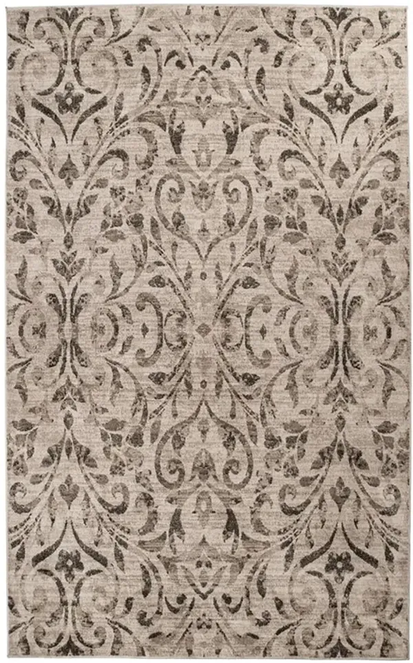 8' x 10' Floral Vines Power Loom Stain Resistant Area Rug - Bronze