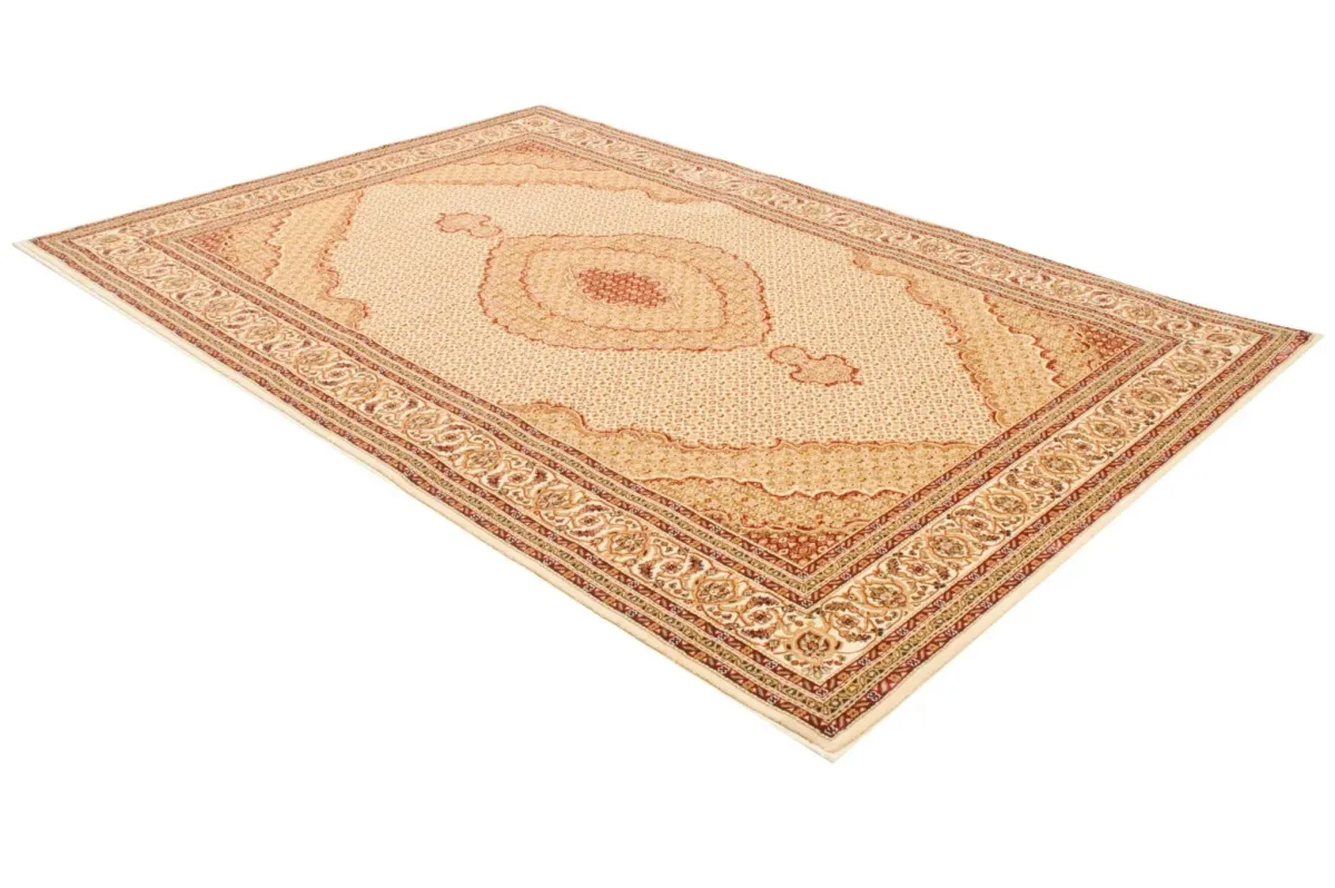 20' Runner Oriental Power Loom Runner Rug - Ivory And Beige