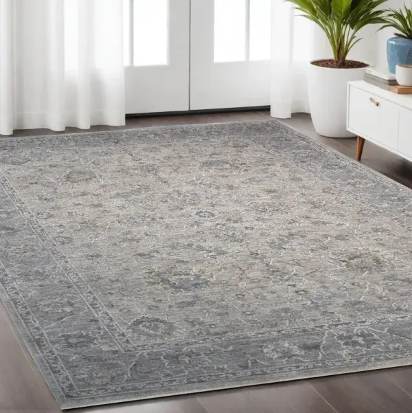 5' x 8' Southwestern Power Loom Stain Resistant Area Rug - Cream