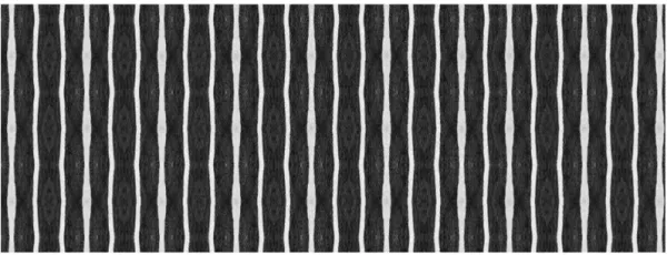 2' x 5' Modern Stripe Printed Vinyl Area Rug With UV Protection - Black And White