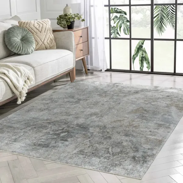 5' x 7' Abstract Power Loom Area Rug - Beige