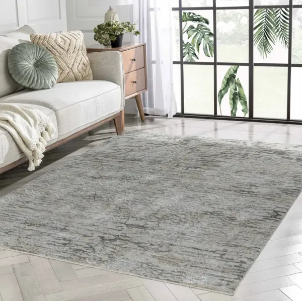 9' x 12' Abstract Stain Resistant Area Rug - Beige