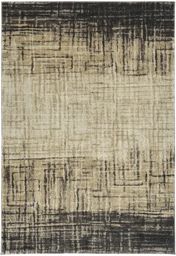 5' x 8' Abstract Ombre Area Rug - Brown