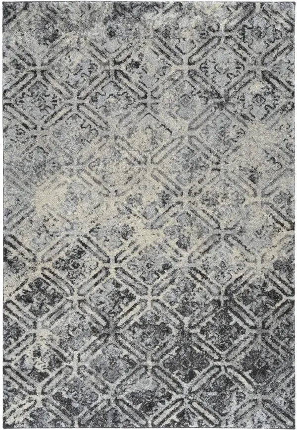 5' x 8' Diamond Area Rug - Gray