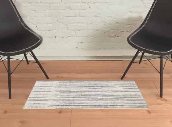 2' x 3' Tufted Handmade Area Rug - Ivory Ombre