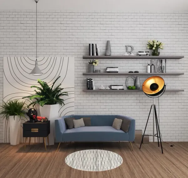 4' Round Ombre Tufted Handmade Area Rug - Ivory