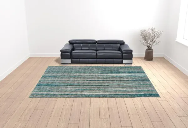 10' x 14' Tufted Handmade Area Rug - Blue Ombre