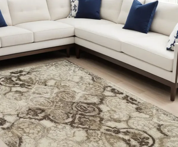 7.8' x 10.6' Oriental Area Rug - Brown