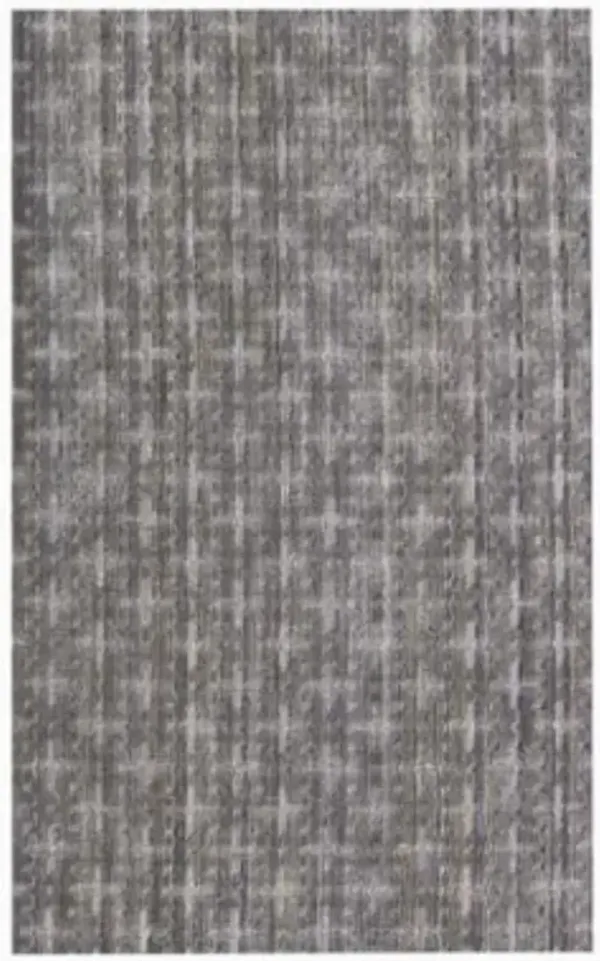 9' x 12' Gray Medallion Hand Loomed Area Rug - Brown And Dark