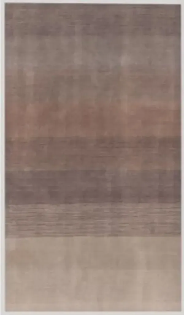 9' x 12' Ombre Hand Loomed Area Rug - Violet Taupe And Brown