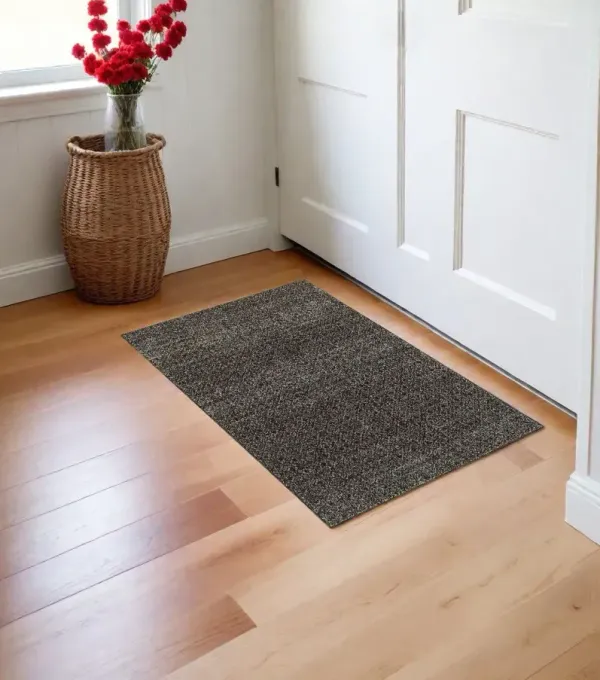 2' x 3' Geometric Power Loom Area Rug - Gray