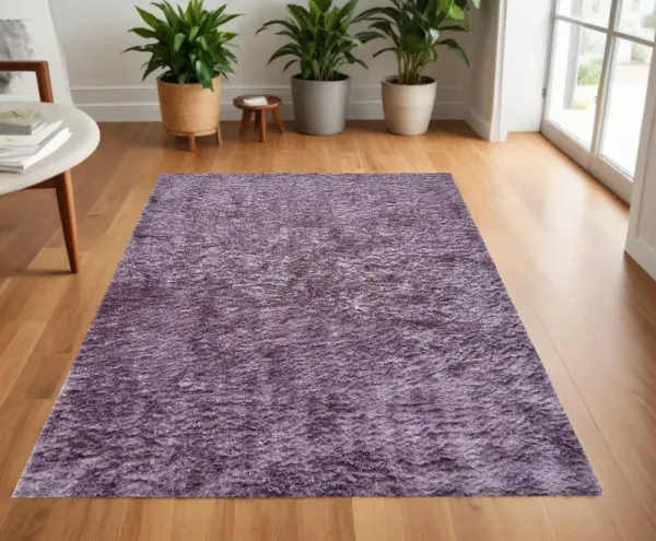 4' x 6' Shag Tufted Handmade Area Rug - Purple