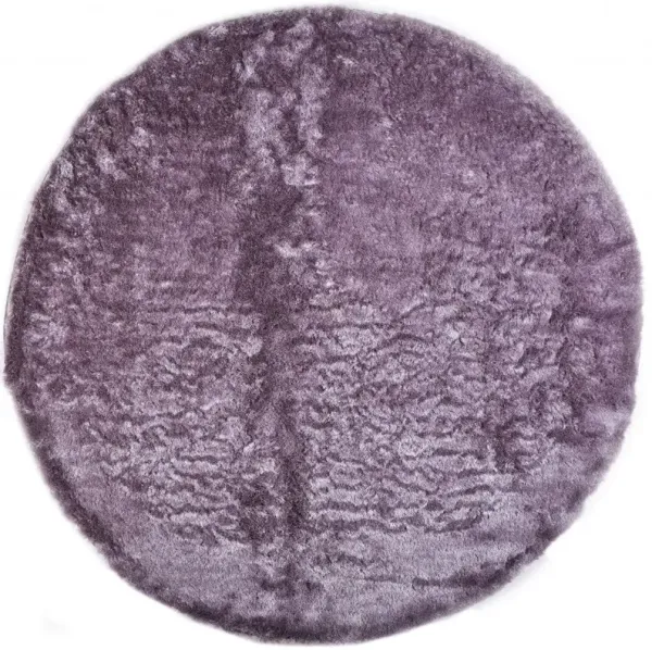 10' Round Shag Tufted Handmade Area Rug - Purple