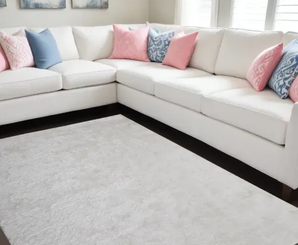 8' x 10' Shag Tufted Handmade Area Rug - White