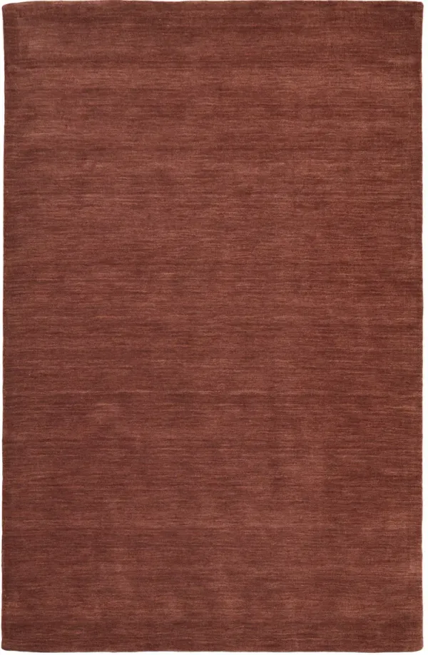 4' x 6' Wool Hand Woven Stain Resistant Area Rug - Orange And Red