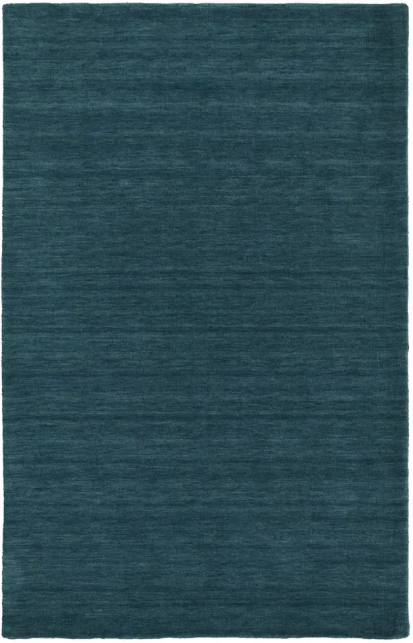 5' x 8' Wool Hand Woven Stain Resistant Area Rug - Blue And Green