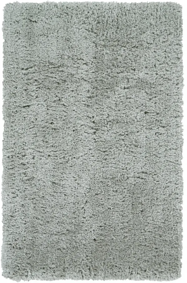 5' x 8' Shag Tufted Handmade Stain Resistant Area Rug - Gray Silver And Taupe