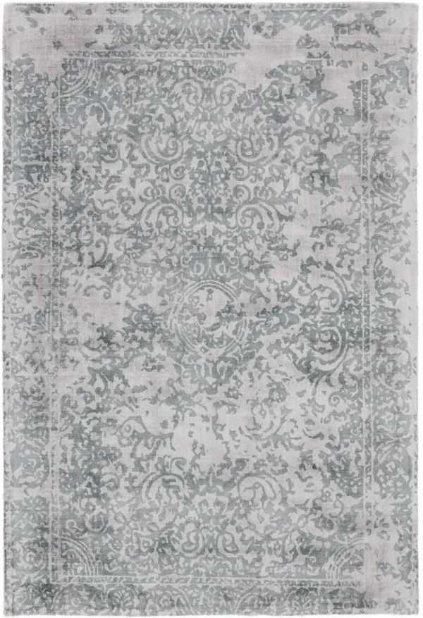 8' x 11' Abstract Hand Woven Area Rug - Blue And Gray