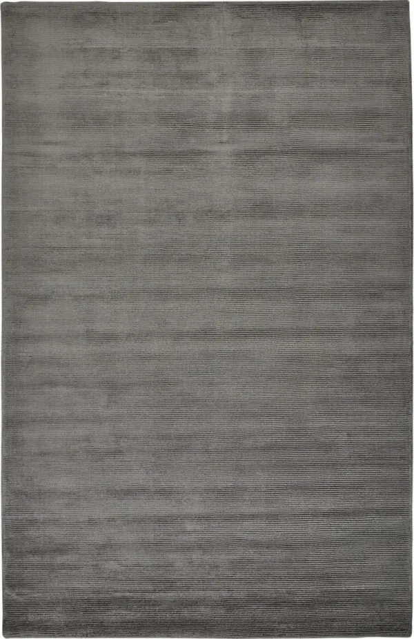 8' x 11' Hand Woven Area Rug - Gray And Black