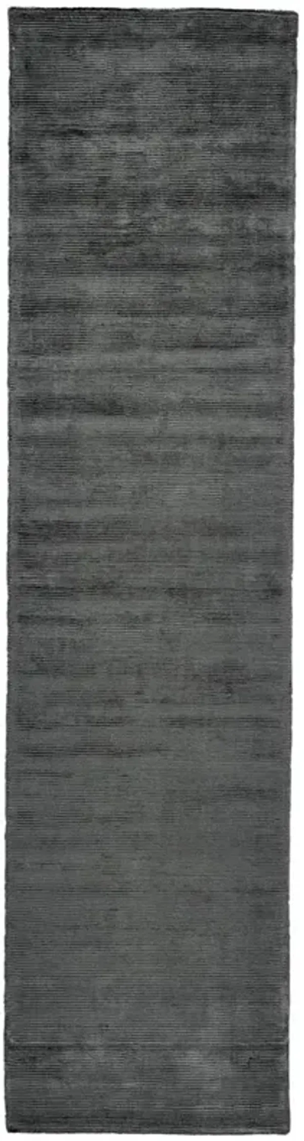 10' Hand Woven Runner Rug - Gray And Black