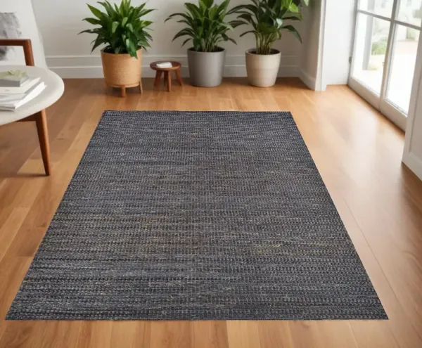 4' x 6' Hand Woven Area Rug - Brown Blue And Taupe