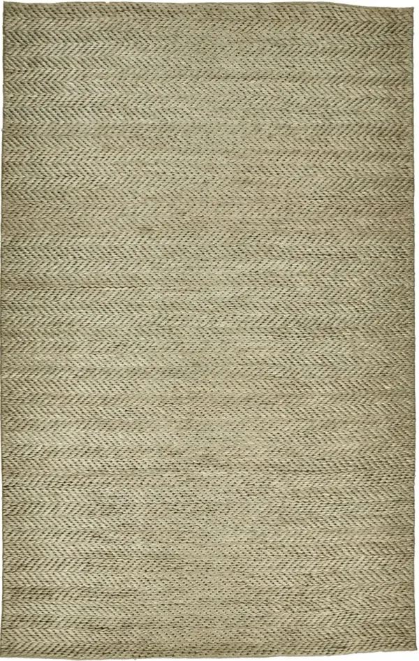 8' x 11' Hand Woven Area Rug - Tan And Gray